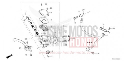 MAITRE-CYLINDRE DE FREIN AVANT CYLINDRE GL1800M de 2021